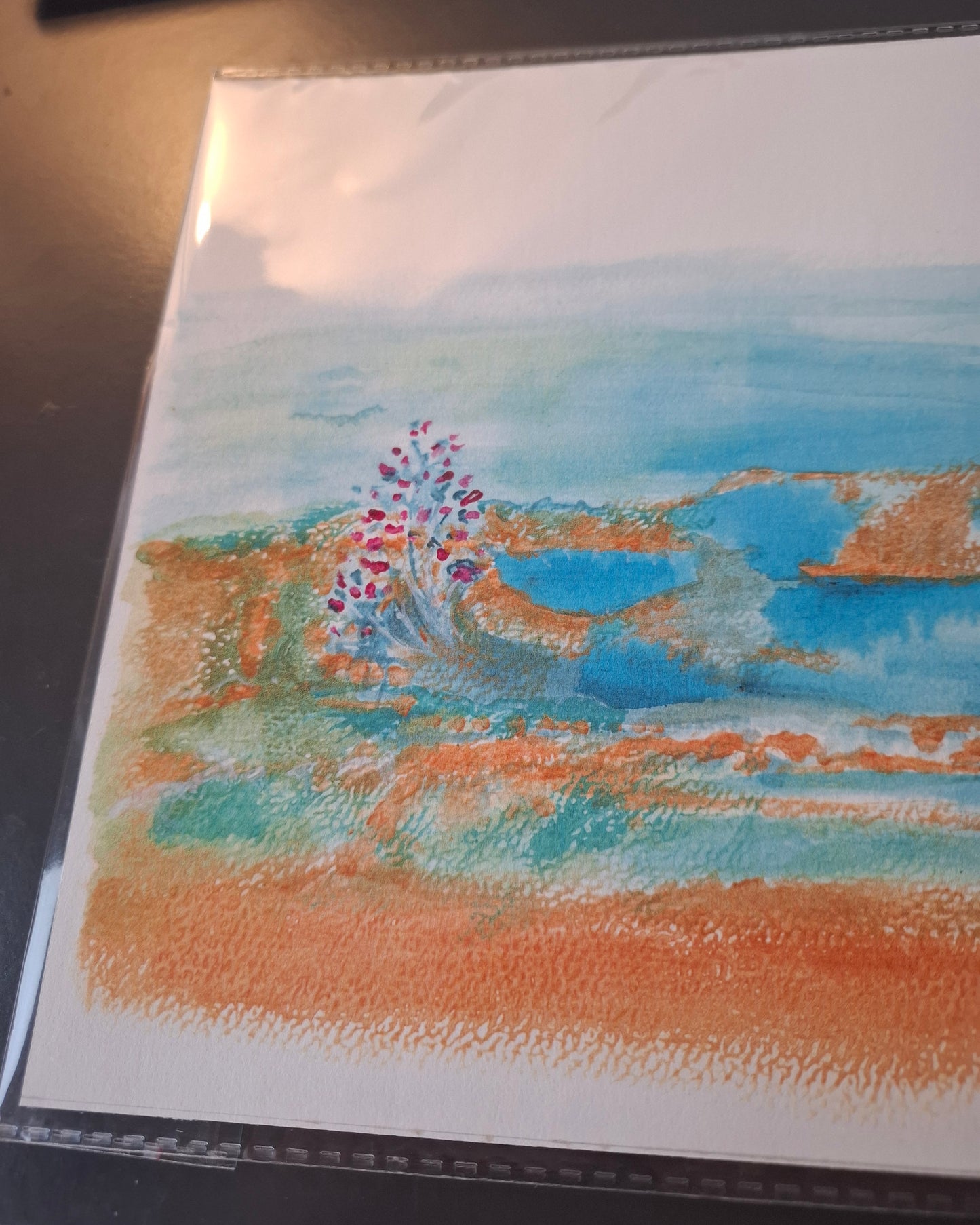 Gold & blue lagoon - PRINT