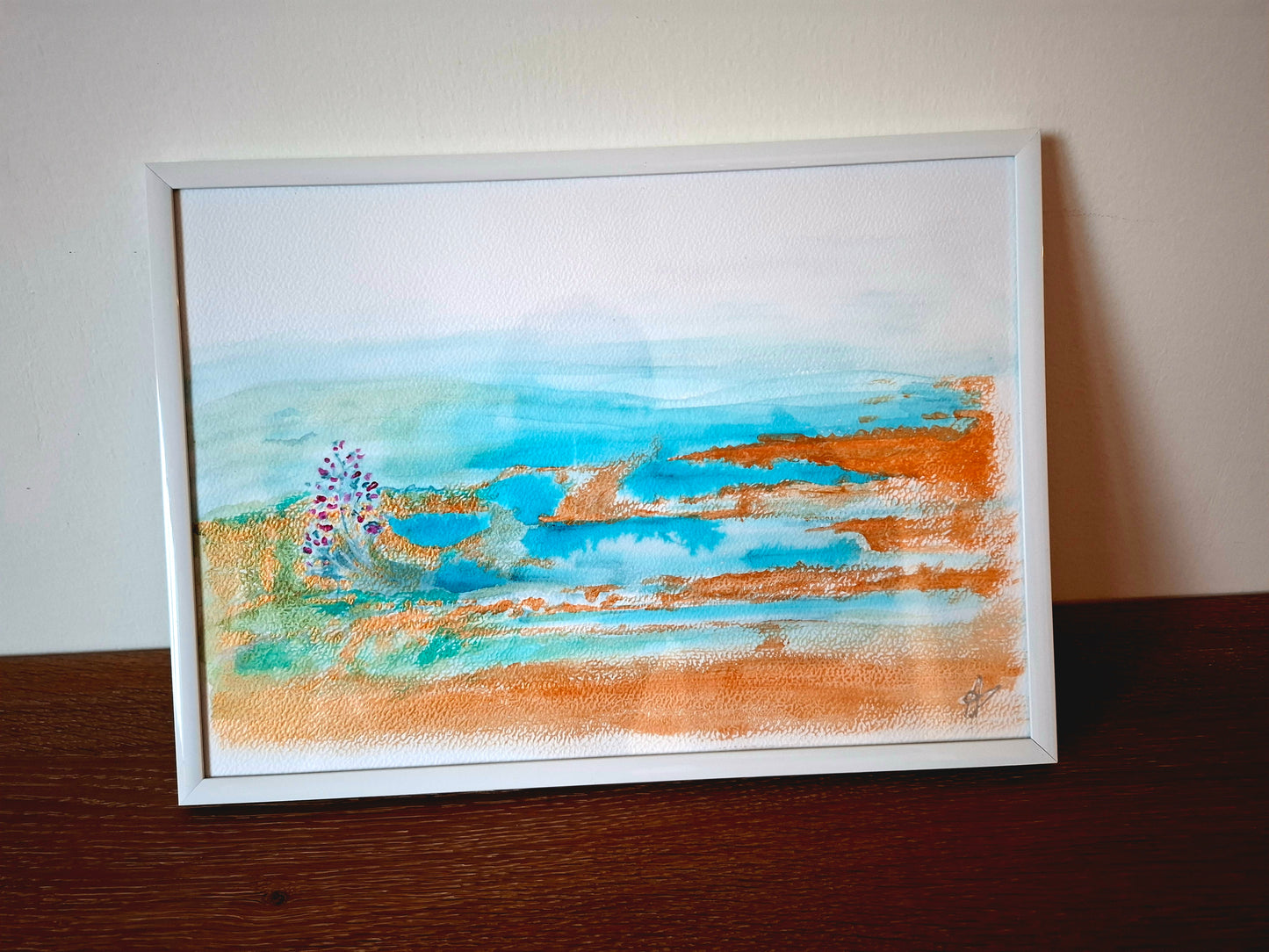 Gold & blue lagoon - ORIGINAL