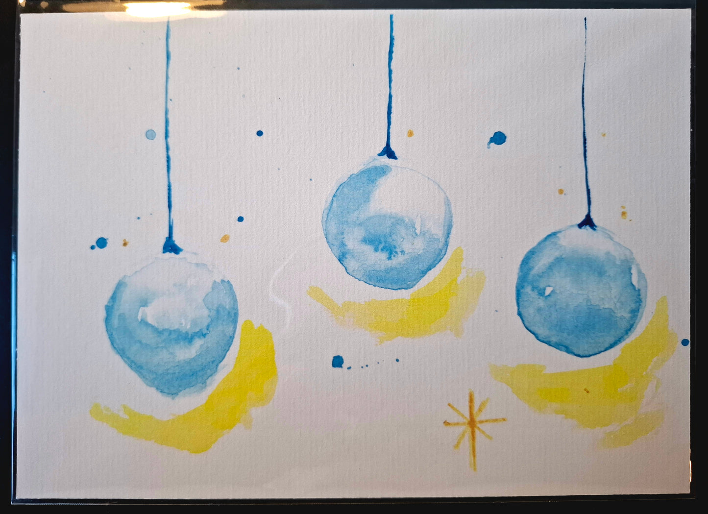 Boules de Noël bleues - PRINT